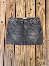 Route 66 denim skirt women's size 8 medium/dark wash 14" length