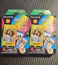 Fujifilm INSTAX MINI Rainbow Instant Film 2 Boxes 20 Count Total