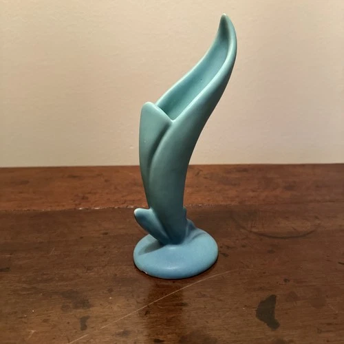 Vintage Van Briggle Art Pottery Blue Bud Vase