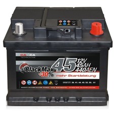 Autobatterie 12V 45Ah BlackMax Starterbatterie ersetzt 36Ah 40Ah 41Ah 44Ah 50Ah