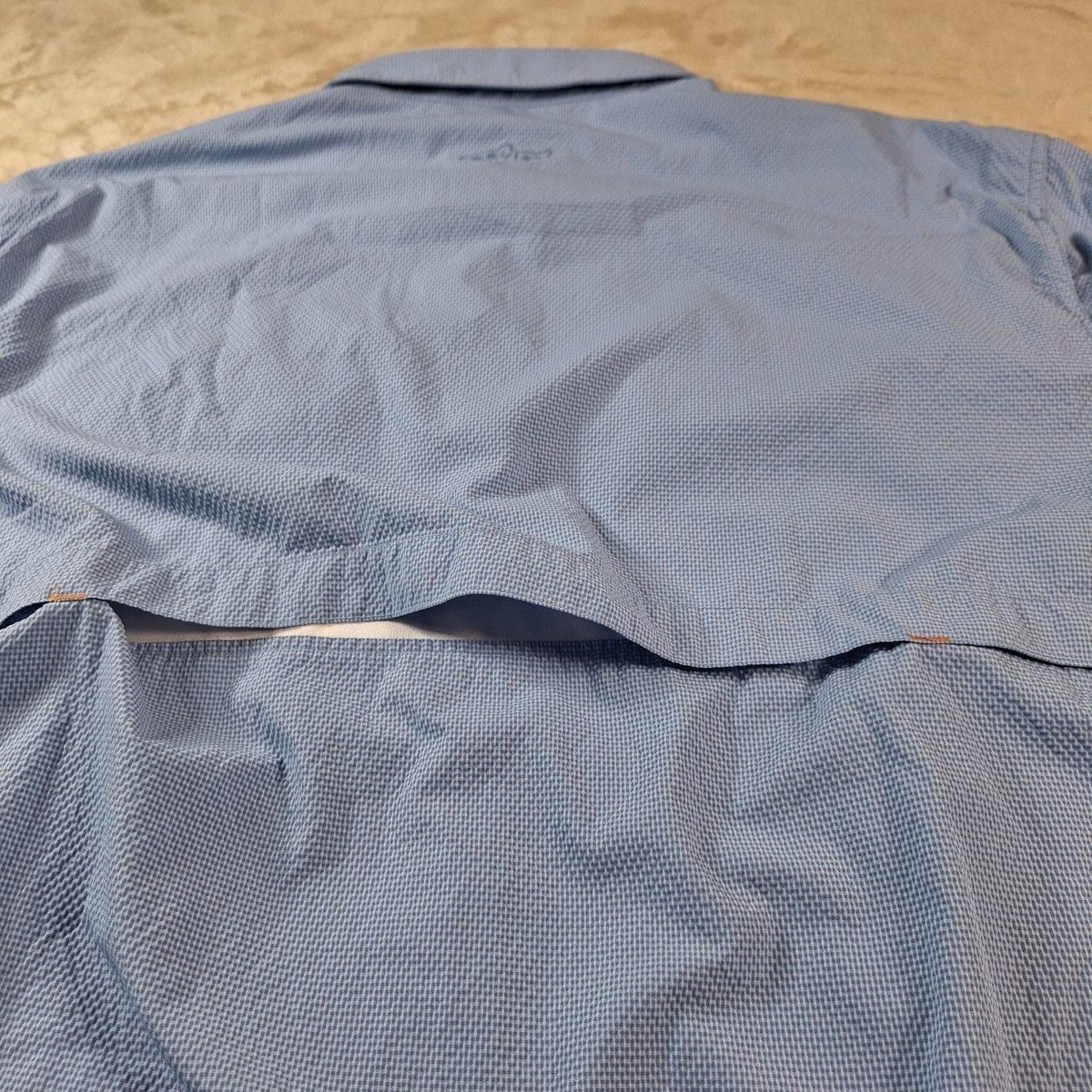 Chemise Orvis Homme Taille M – Manches Longues, Polyester Bleu, Pour Pêche Et Randonnée
