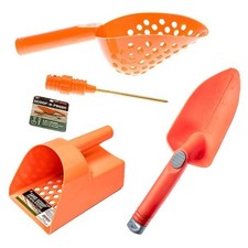 Sluice Monkey Metal Detecting Plastic Orange Sand Scoop, Hand Trowel, Super Sco
