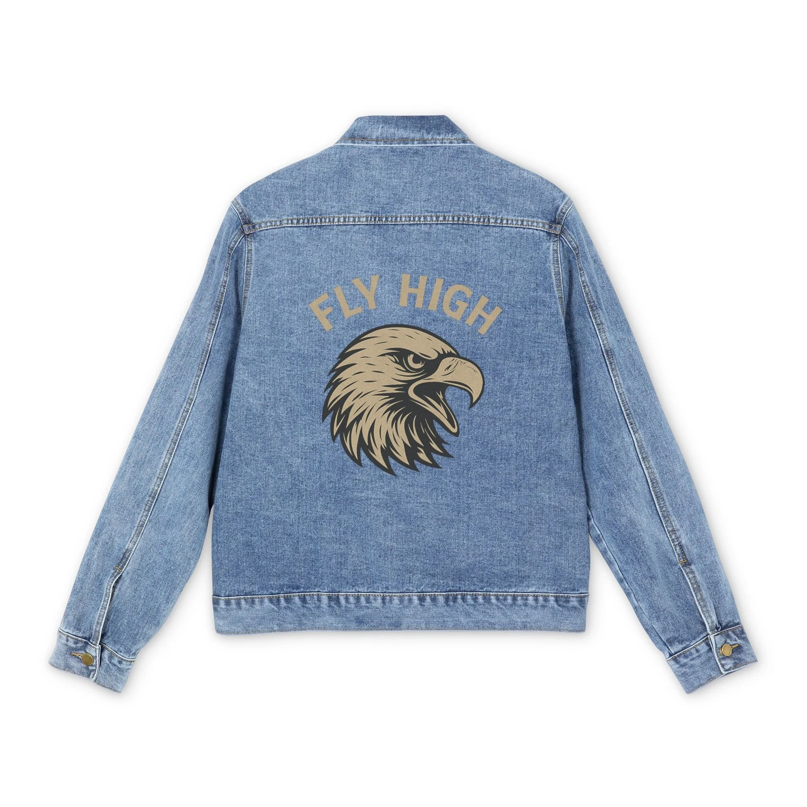 Embroidered Denim Jacket, Casual Men's Outerwear, Street Style, Perfect Gift,