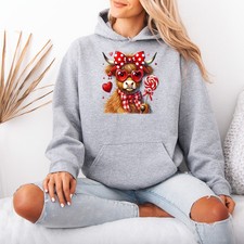 My Heart Belongs To A Highland Womens Hoodie Valentine Highland Cow Animal