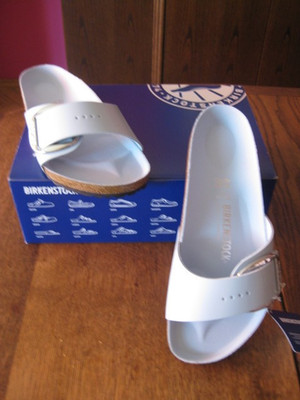 Birkenstock Madrid big buckle 41 normal baby blue high shine NEU OVP