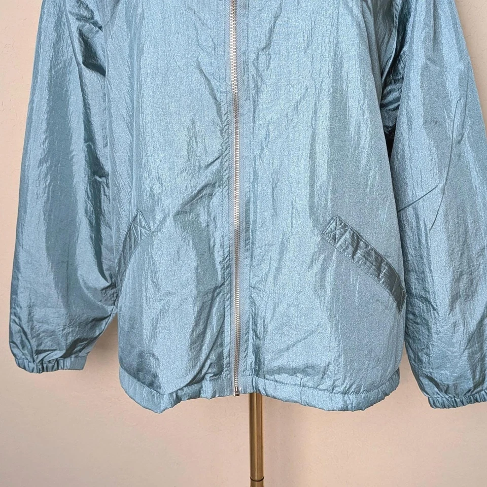 Chaqueta cortavientos forrada Blair Sherpa azul azulado talla M años 80 mamá niñas doradas Foto 3 de 4