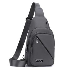 Crossbody Sling Backpack Trendy Sling Bag Travel Hiking Chest Bag Small Grey