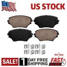 Front Ceramic Brake Pads & Hardware for 2001 2002 2003 2004 2005 Toyota RAV4