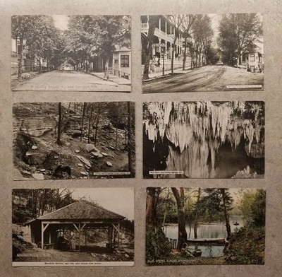 Eureka Springs Arkansas 6 Vintage Postcards Blue Springs Oynx Cave Spring Street