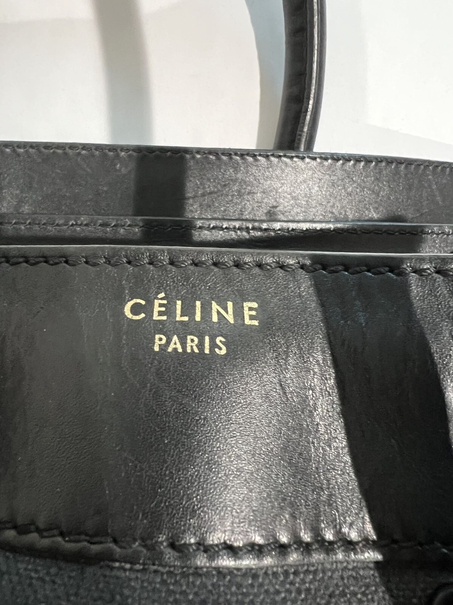 Celine Micro Luggage Handbag in Black | eBay Celine Micro Luggage Handbag in Black | eBay