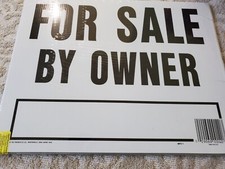 For Sale By Owner Yard Sign 18" With Ground Stakes Two Sided