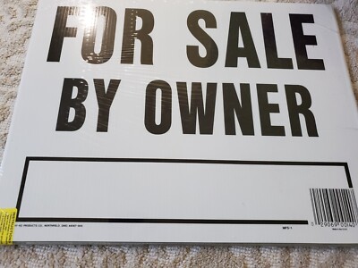 For Sale By Owner Yard Sign 18'' With Ground Stakes Two Sided