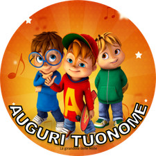 Cialda ALVIN the chipmunks RETTAN/ROTON Torta Ostia alimentare OSTIE PER Torta