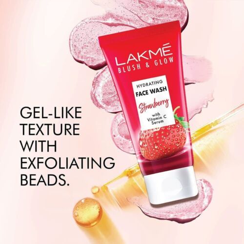 Lakme Blush & Glow , Strawberry Blast Face Wash, 100g, for Glowing Skin, - Picture 3 of 4