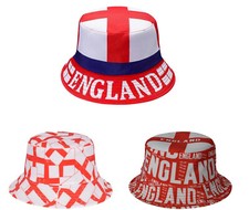 Euro 2024 England Bucket Hat, St George Flag, Sun Protection, Football Gear