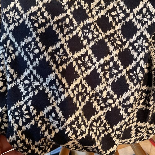 Top smanicato LOFT donna taglia S blu navy bianco dettagli pizzo pullover cotone - Foto 10 di 12
