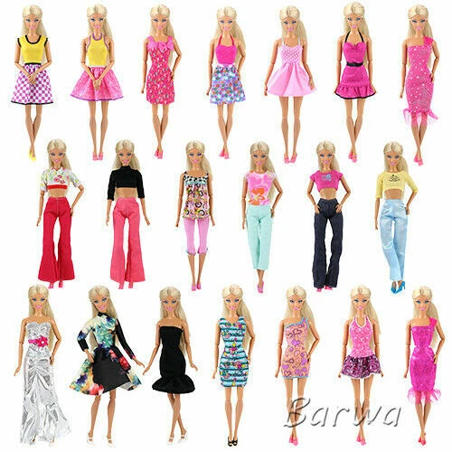 Ropa y zapatos vestidos de barbie para muñecas modelo
