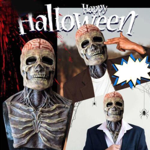 Schädel Latex Maske Skelett schrecklich Halloween Cosplay Maskerade Maske - Bild 1 von 9