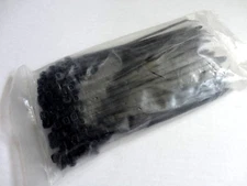 8 Inch 100 Cable Ties Wires Nylon Weather Resistant Black Color 8" Wires