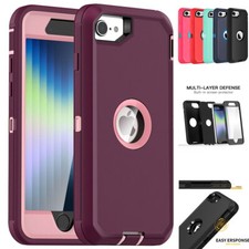 iPhone SE 2020/2022 2nd/3rd Gen Shockproof Rugged Case Cover w/ Screen Protector