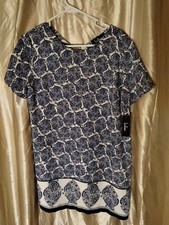 Lulus Blue Ginger Jar Pattern Dress Women's Size M Blue NWT! Made in U.S.A.