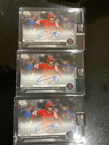 On-Card Auto # to 99 - Shohei Ohtani - 2021 MLB TOPPS NOW® Card 878A 45 HR 25 SB