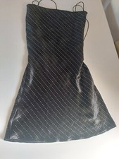 NEW. ZARA DRESS. BLACK. SHORT WITH DIAMANTE DETAIL ALL OVER. PARTY. SIZE MED.NEW