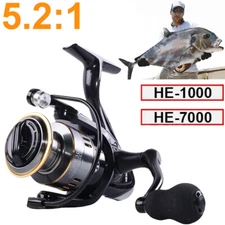 HE-1000 7000 Series Fishing Reel Spinning Fishing Reel Bearings 5.2:1 Gear Ratio