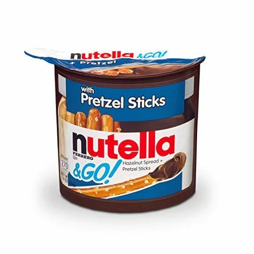 Nutella and Go Snack Packs Chocolate Hazelnut Spread with Pretzel