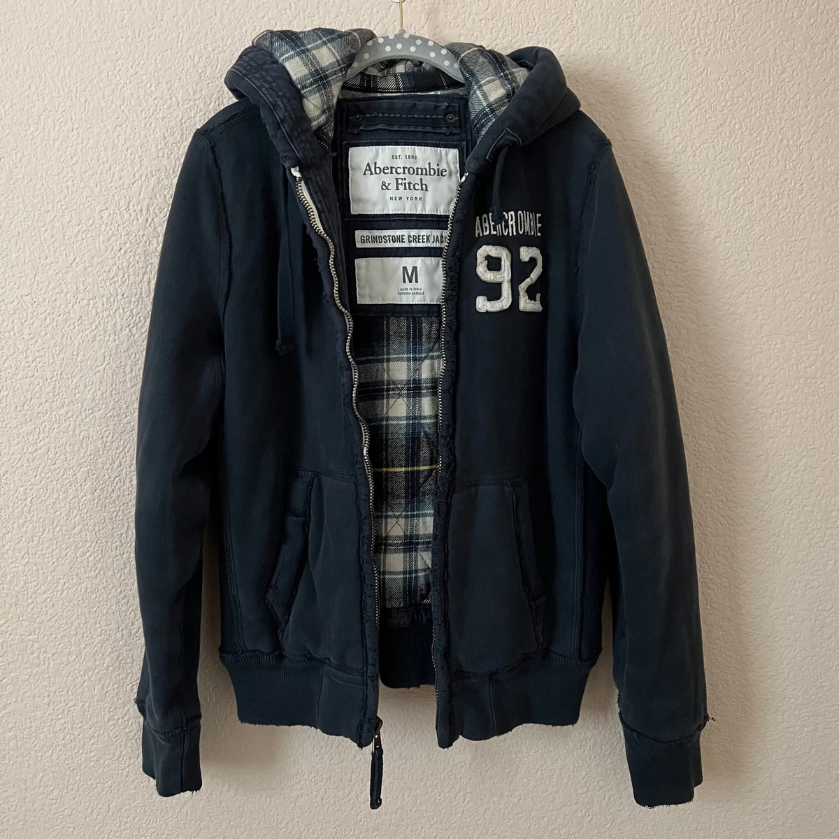 Abercrombie navy best sale jacket