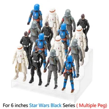NEW Display Stands BASE Fits 6'' STAR WARS BLACK SERIES Figure GIFTS TOYS CLEAR