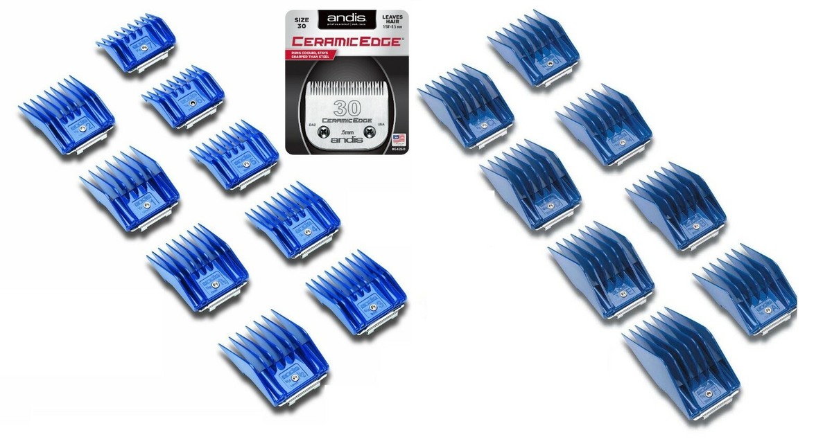 Andis AGC Universal 17 GUIDE Attachment Comb&30 CERAMIC EDGE Clipper Blade  SET