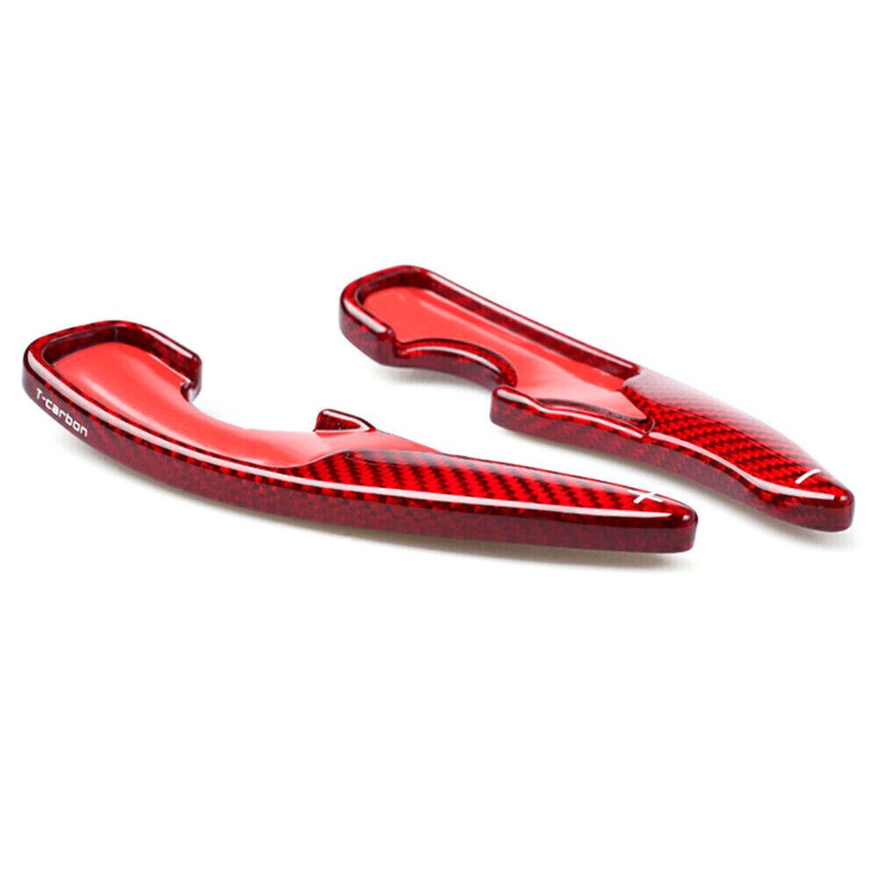 2pcs Real Carbon Fiber Steering Wheel Shift Paddle Extension Fits