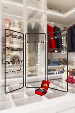 Jewelry Organizer Stand Display Foldable Holder Storage, Gold, Rings, Earrings