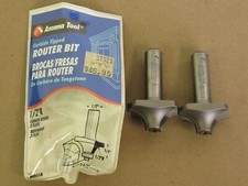2 PCS AMANA TOOL CARBIDE TIPPED ROUTER BIT P/N 49518 1/2" R CORNER ROUND 2 FLUTE