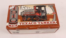 Vintage Ertl 1910 Mack Texaco Tanker Truck Diecast Coin Bank w/ Key Mint 