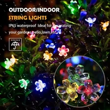 Outdoor Waterproof Solar String Flower Lights Fairy Light Decorations 8 Models