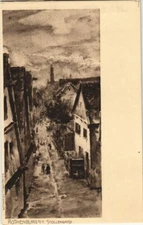 Old postcard postcard Rothenburg- Stollengasse GERMANY (1074276)