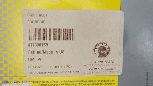 BRP Ski-Doo #417300189 Performance Drive Belt 05-07 REV-RT Mach MXZ Summit 1000 - Bild 2 von 3