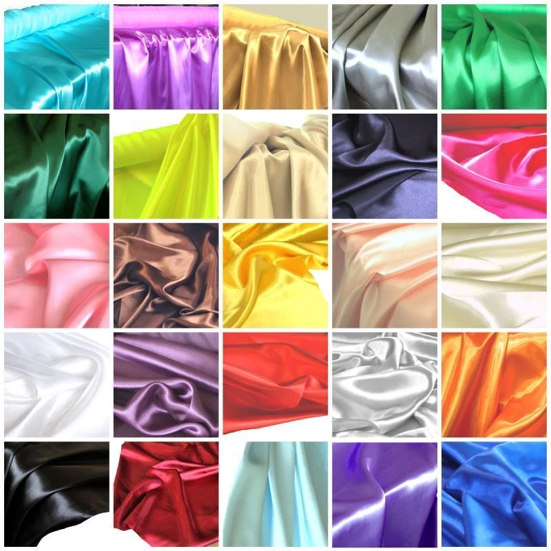 TOLKO STOFFE SATIN Stoff Kleid Bluse Gardine Vorhang Satintaft blickdicht Stoffe Meterware