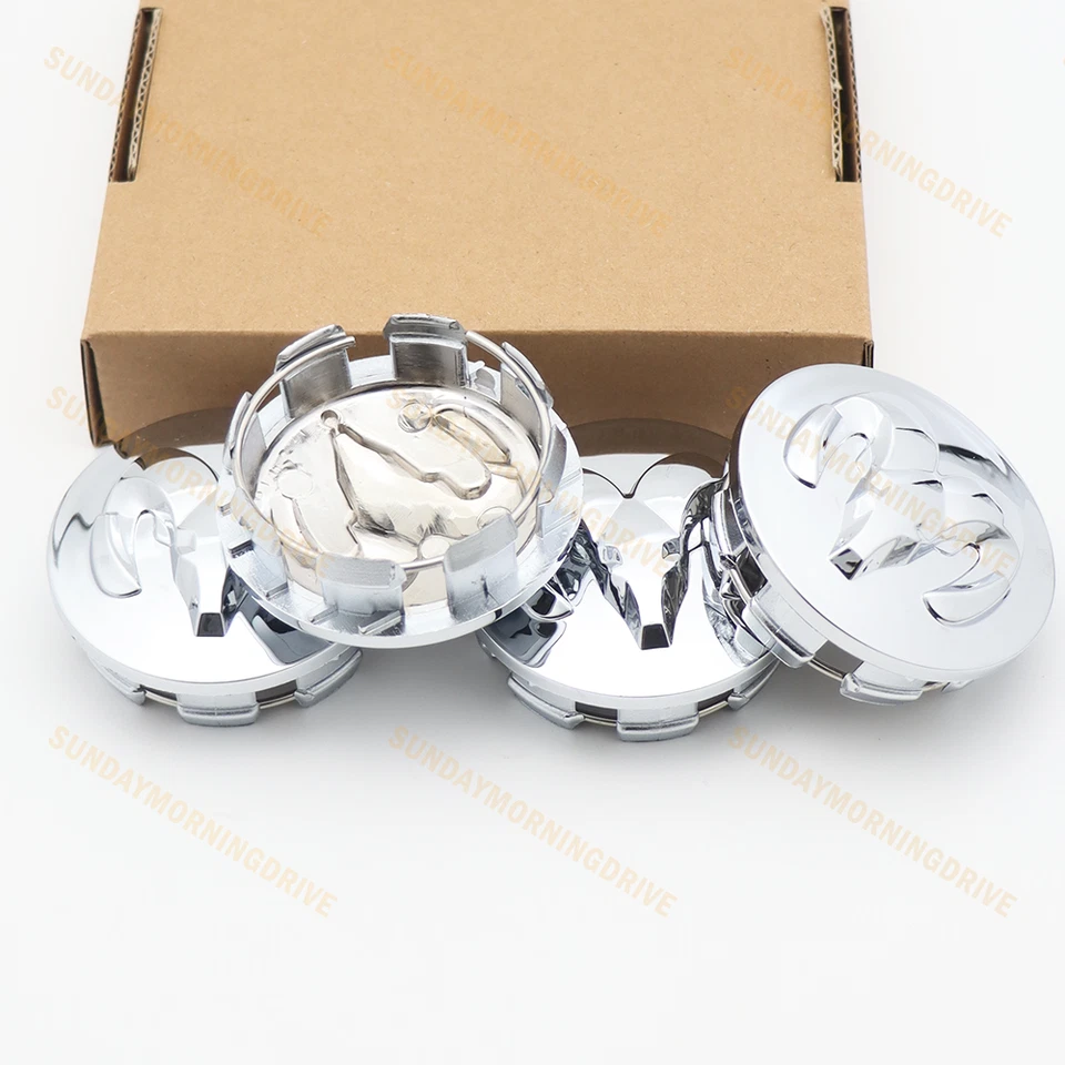 For Ram 1500 Chrome Wheel Hub Center Caps Covers 63mm 2013-2019 - 4pc - Image 3 of 4