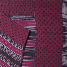 Vintage Purple Sarees 100 Pure Crepe Silk Printed Indian Sari 5YD Craft Fabric