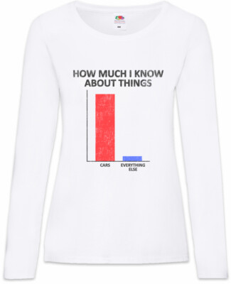 How Much I Know About Things Damen Langarm T-Shirt car Driver Petrol Head