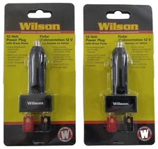 2 Lot Wilson Antennas 30512VPP 12V Cigarette Lighter Power Plug 2 Binding Posts