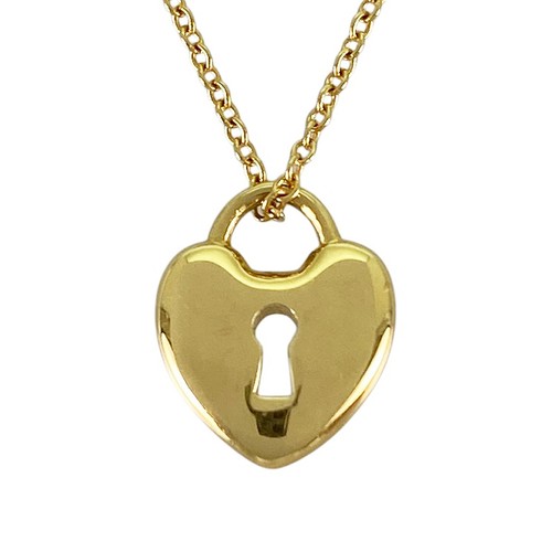 TIFFANY&Co. Heart lock Yellow gold Necklace