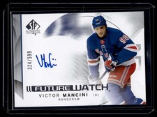 2024-25 Future Watch Auto Victor Mancini Rookie Auto 324/599 New York Rangers