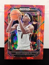 2023 Panini Prizm Draft Picks - Ricky Council IV #1 Red Ice Prizm (RC)