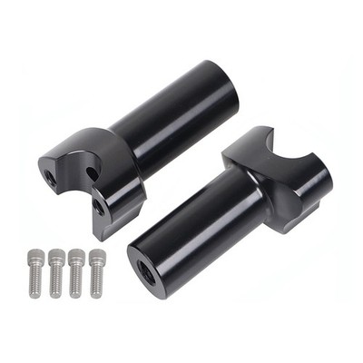 Black 3.5'' Tall Handlebar Risers For Harley Sportster 883 1200 Dyna Super Glide