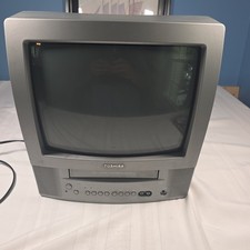 Vintage Toshiba 13 CRT TV VCR Combo Player Retro Gaming MV13N3 No Remote TESTED