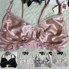 Alluring Women's Silk Satin Thin Bra Sleep Underwear Bikini 36C 38C 40C 44C 42C